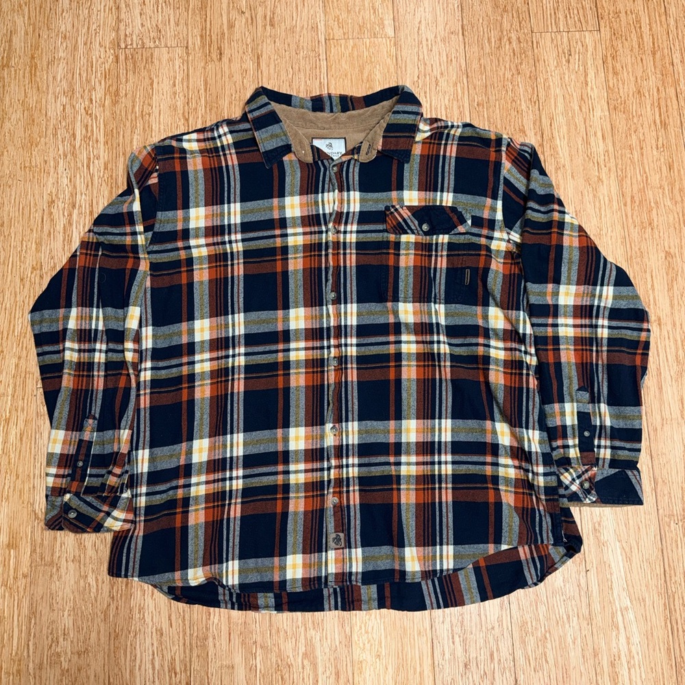 Legendary Whitetails Men's Plaid Shirt - Black, Orange, White